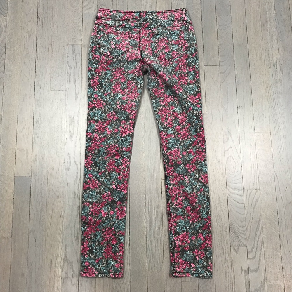 SO Juniors Floral Skinny Leg Denim Jeans Pants - Picture 6 of 7